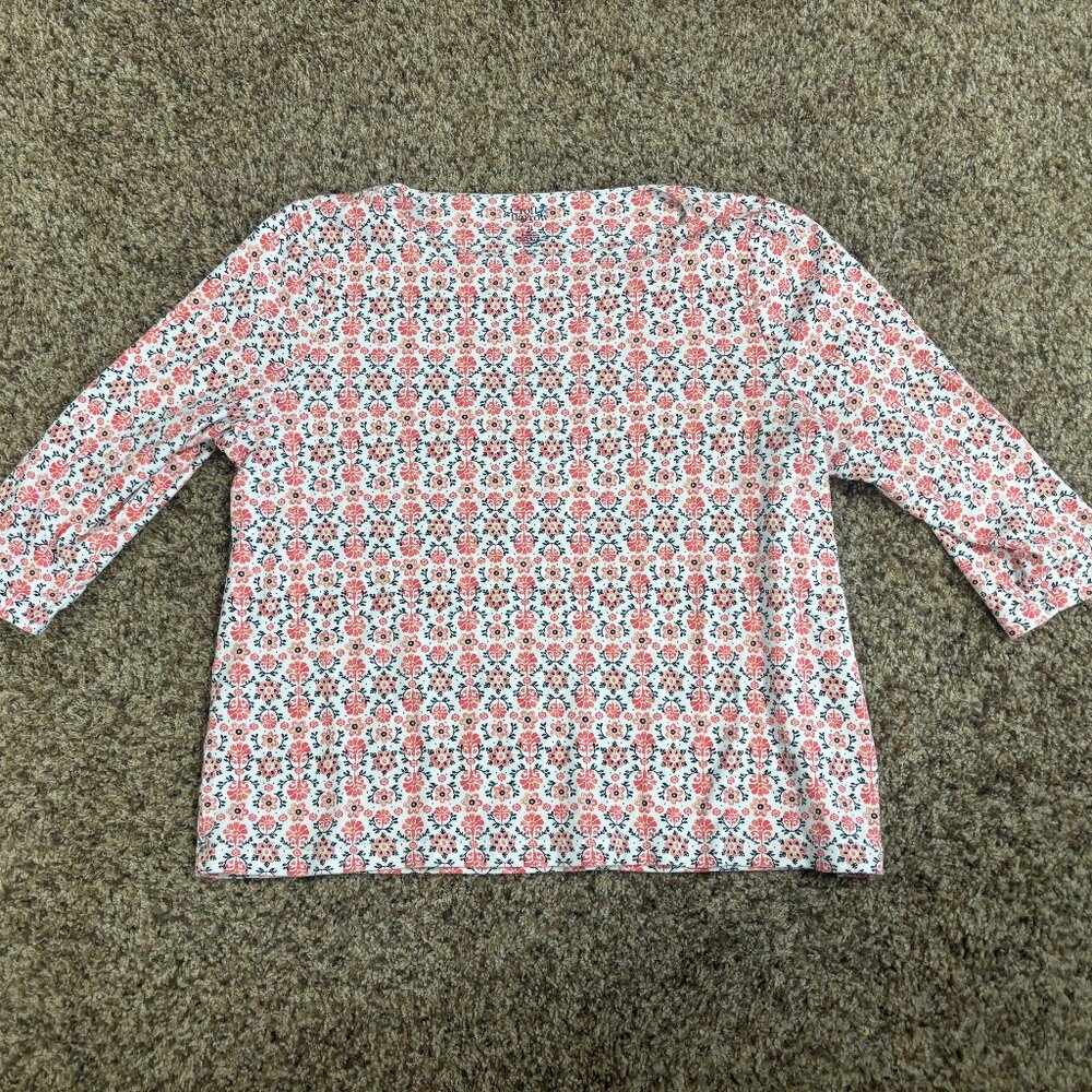 Croft & Barrow Casual Floral Top - Women's Size XL - Preowned - 2184